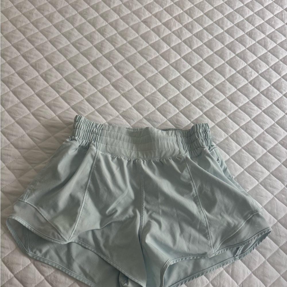 Lululemon Light Blue Hotty Hot High Rise Shorts- Size 2